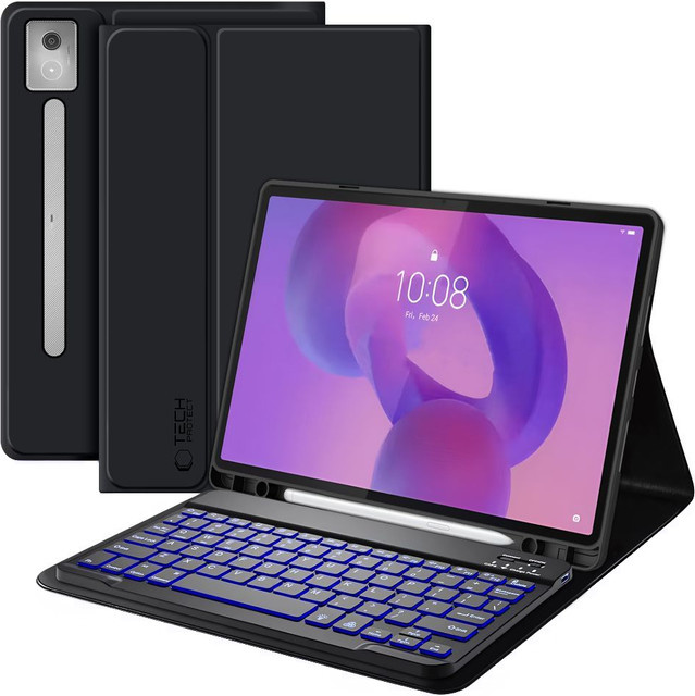 Tech-Protect Schutzhülle mit Bluetooth-Tastatur für Lenovo Idea Tab Pro, Schwarz - Bild 1