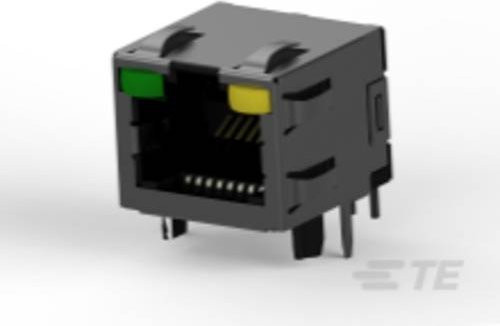 TE Connectivity Modular Jacks Inverted mit LEDs 1-406507-4 in Gelb Grün Schwarz - Bild 1
