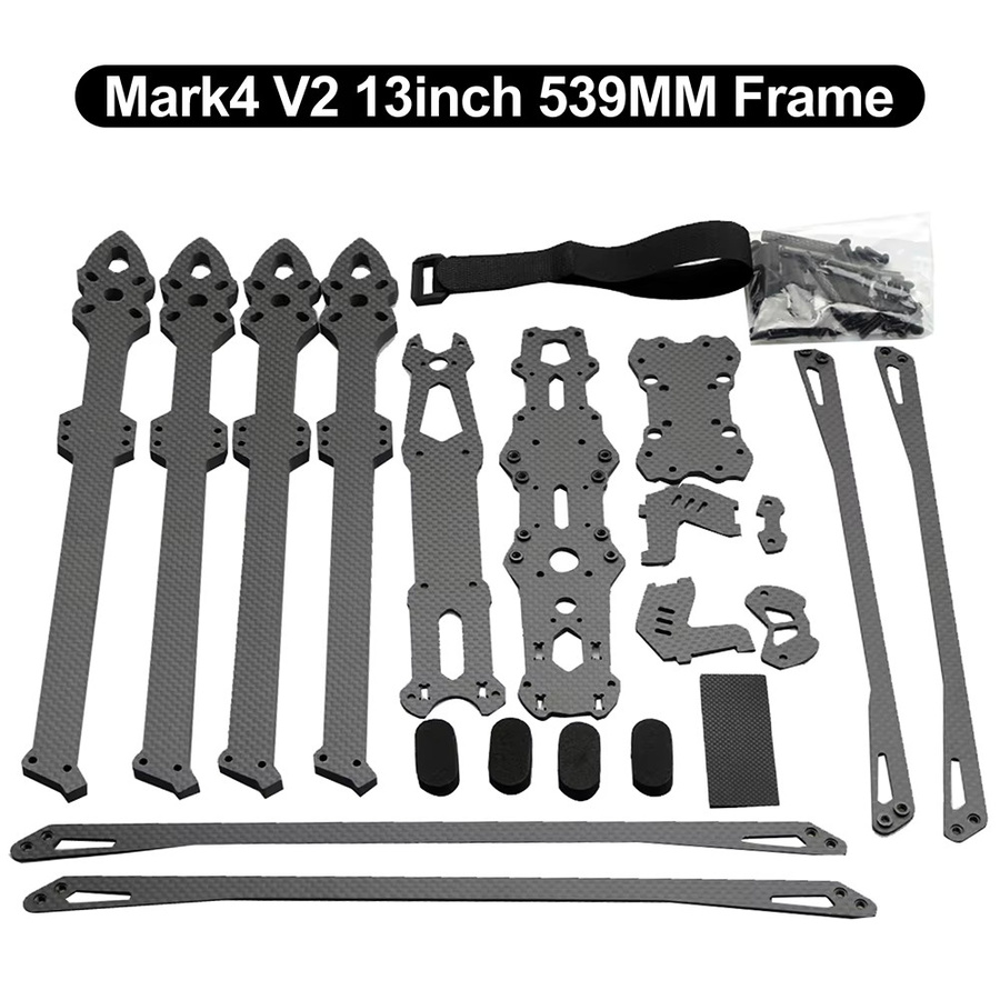 9IMOD Mark4 V2 FPV-Drohnenrahmen aus Kohlefaser in Schwarz, 13 Zoll, 539 mm Radstand, 6-8S kompatibel - Bild 3