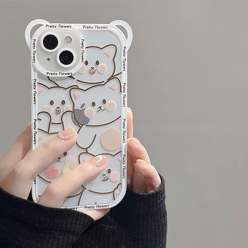 KASONPAI Handyhülle mit Lanyard im niedlichen Bär-Design für iPhone 11 bis iPhone 17 Pro Max aus weichem TPU - Bild 4