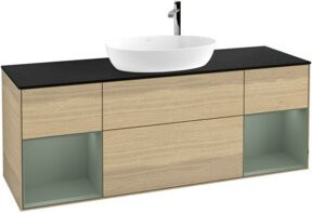 V&B Waschtischunterschrank Finion in Eiche mit lackierter Oberfläche, Breite: 160 cm, Höhe: 50,1 cm, Tiefe: 50,1 cm - Bild 1
