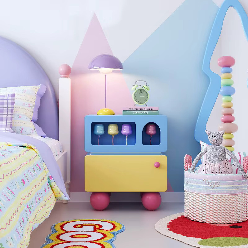 DUTRIEUX Nachttisch in Gelb, modernes Design mit Lackierung für dein Schlafzimmer - Bild 1
