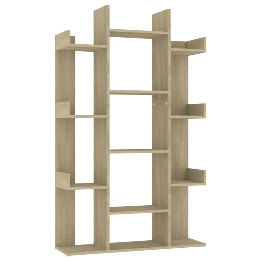 vidaXL Bücherregal Sonoma-Eiche in Beige und Braun aus MDF, B/T/H: 86 x 25,5 x 140 cm - Bild 2