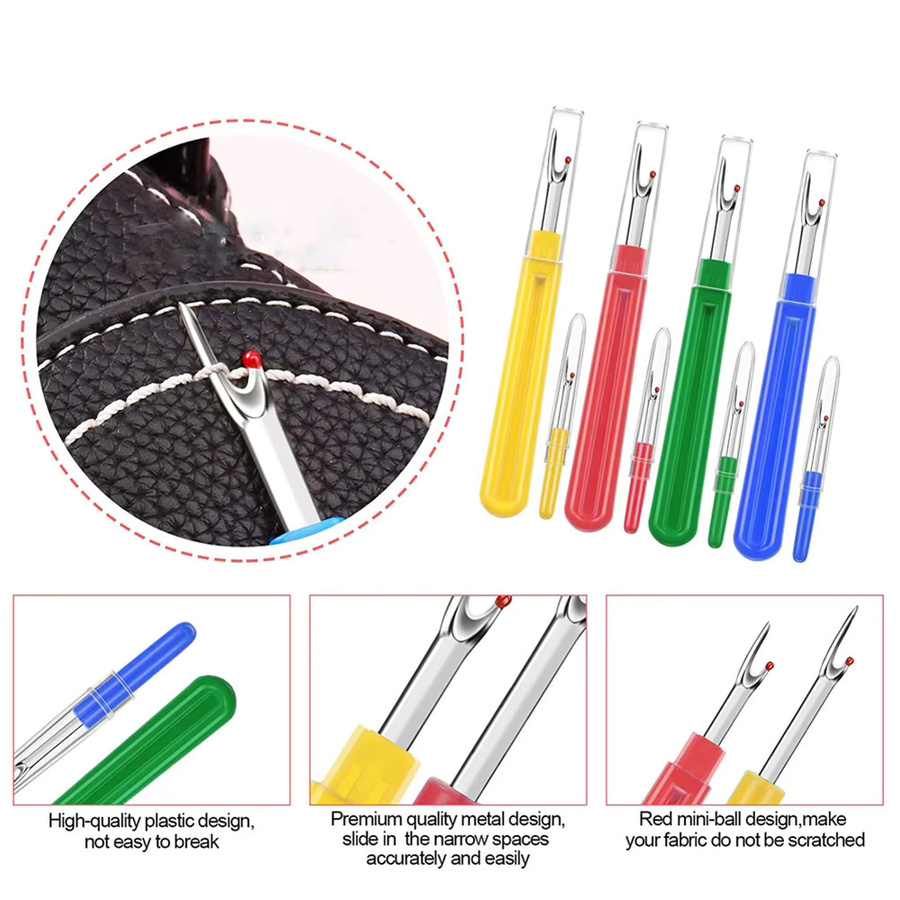 VIBRATITE Nahtopener Set zum Fadenlösen und Trennen für Nähen, Handwerk und Stickerei, Multicolor - Bild 2