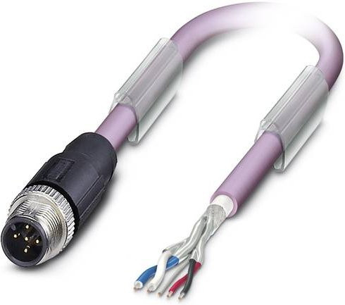 Phoenix Contact 1519354 Sensor-Aktor-Datensteckverbinder M12 Stecker gerade 5-polig 0,50 m - Bild 1