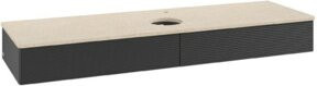 V&B Waschtischunterschrank Antao mit Frontstruktur in Blau, B: 160 cm, T: 50 cm - Bild 1