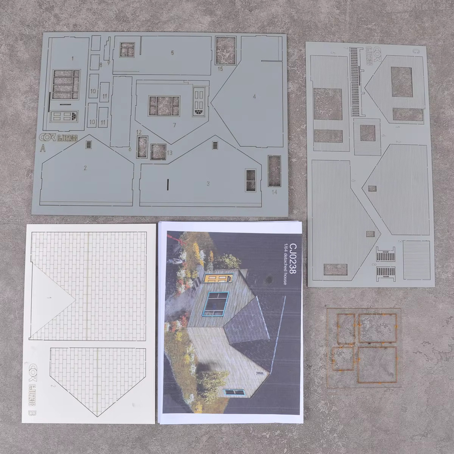 CorMake Architekturmodell-Bausatz Sandtisch-Villa, Maßstabsmodell-Bausatz 1:64, Bunt / Mehrfarbig - Bild 2