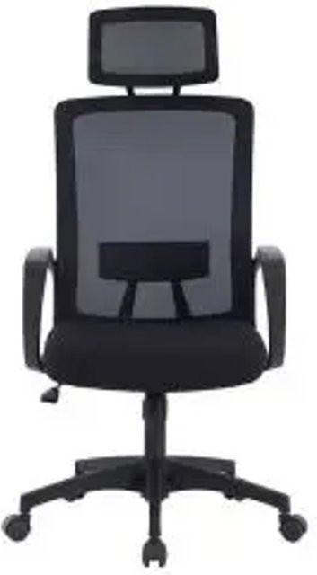 Jet-Line Ergonomischer Bürostuhl Winnipeg in Schwarz mit Nylon Mesh, verstellbarer Rückenstütze, Armlehnen und Kopfstütze - Bild 1