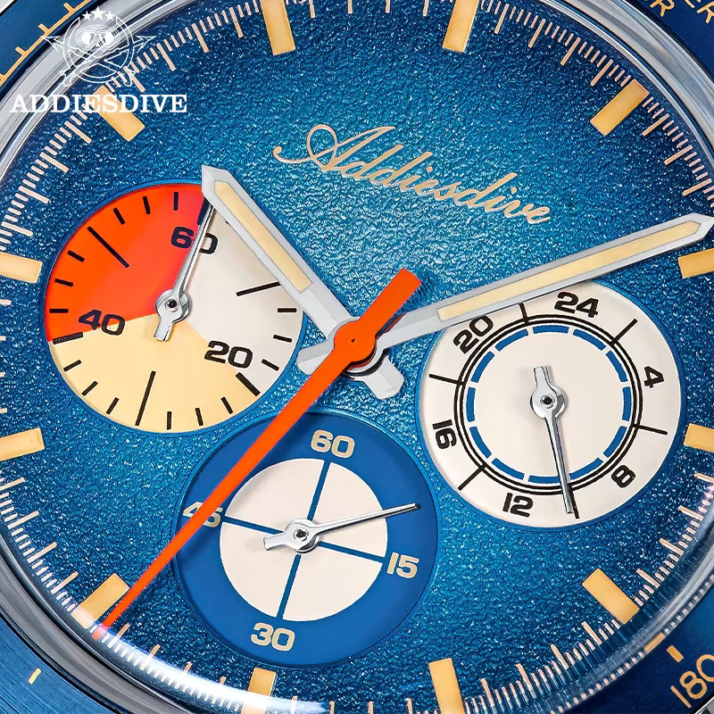 ADDIESDIVE Chronograph, Edelstahl, Schwarz, Quarz, Herren - Bild 2