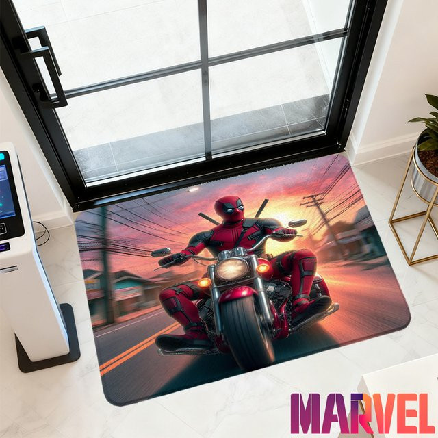MARVEL Deadpool Badematte mit rutschfester Rückseite, Mehrfarbig, B/T: 60 x 40 cm - Bild 1