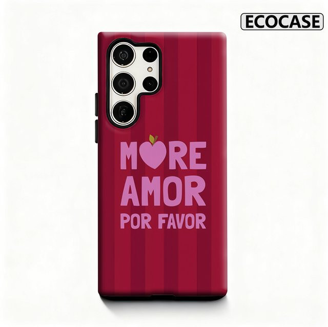 More Amor Por Favor Handyhülle mit glänzender doppellagiger Rückseite für Samsung Galaxy S25 Ultra, S24 und S23 Ultra Plus - Bild 1