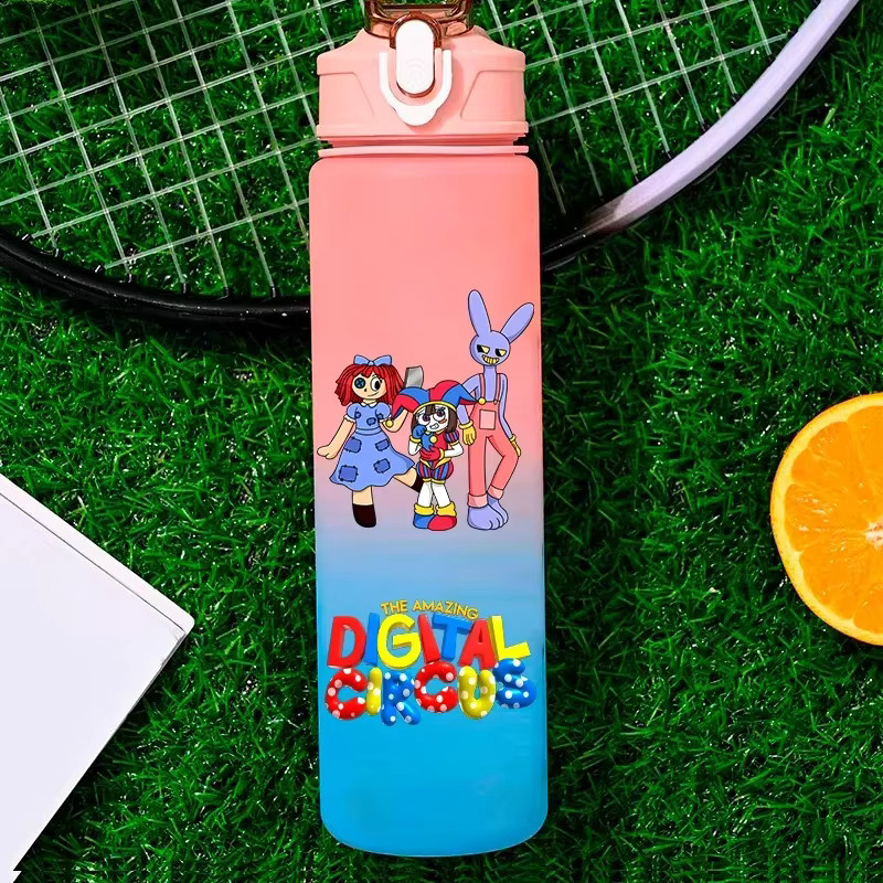 Bandai Trinkflasche The Amazing Digital Circus mit Strohhalm, Mehrfarbig, 750 ml - Bild 4