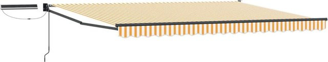 vidaXL Elektrische Ausziehbare Markise mit Motor, Gelb und Weiß, B/T: 400 x 300 cm - Bild 1