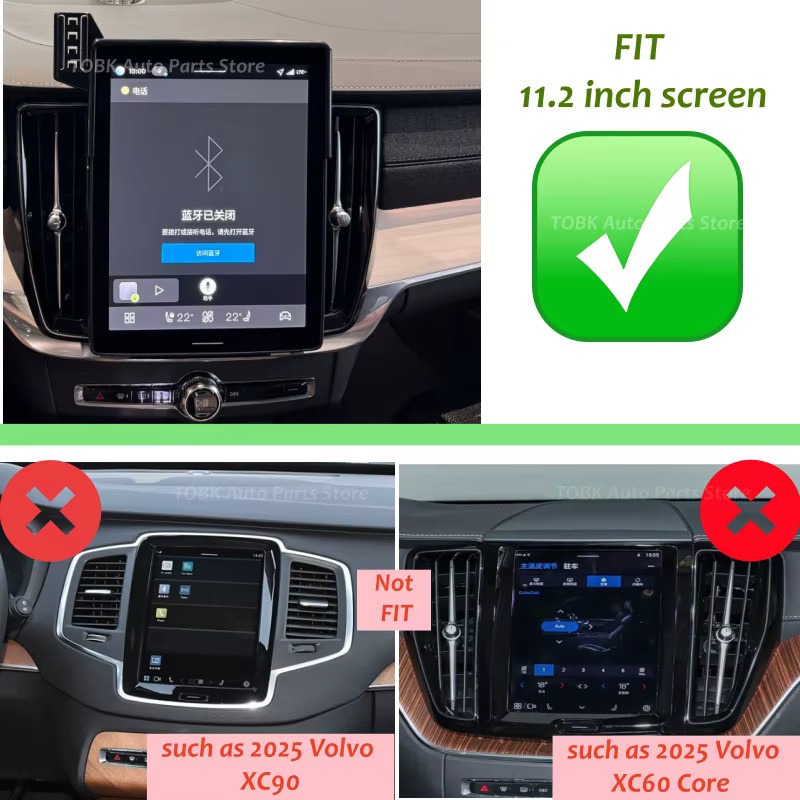 Smartphone Halterung mit Ladestation für Volvo XC60 XC90 S90 in Schwarz - Bild 2