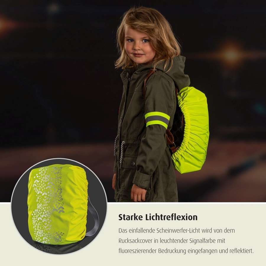 Reer Rucksackcover MyBuddyGuard Gelb reflektierend B: 43 cm, T: 25 cm - Bild 3