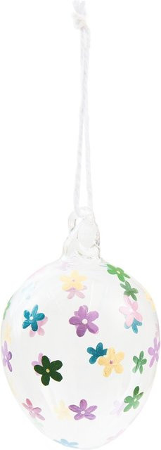 Rico Design Glas Ei Blüten in Transparent, Höhe: 9,0 cm, Breite: 6,0 cm - Bild 1