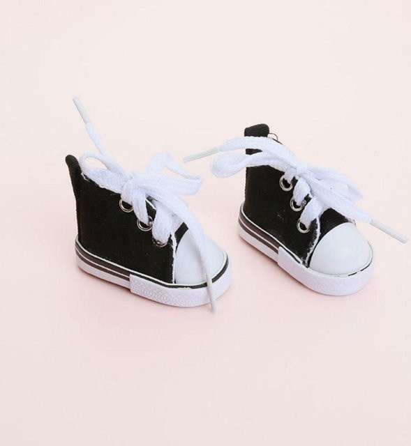 Binchi Outdoor Product Puppen Segelteltschuhe, Mini-Sneakers, 1 Paar, schwarz, ab 6 Jahren - Bild 1