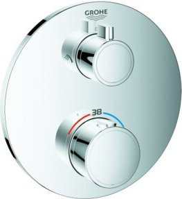 Grohe Grohtherm UP-Brausethermostat Fertigmontageset mit 2-Wege-Umstellung in Chrom - Bild 1