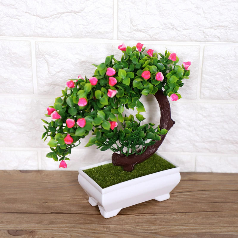 Künstlicher Bonsai von TOMTOP JMS als Topfpflanze zur Dekoration für dein Zuhause oder Büro in Mehrfarbig (Lila, Gelb, Rosa, Grün) - Bild 2