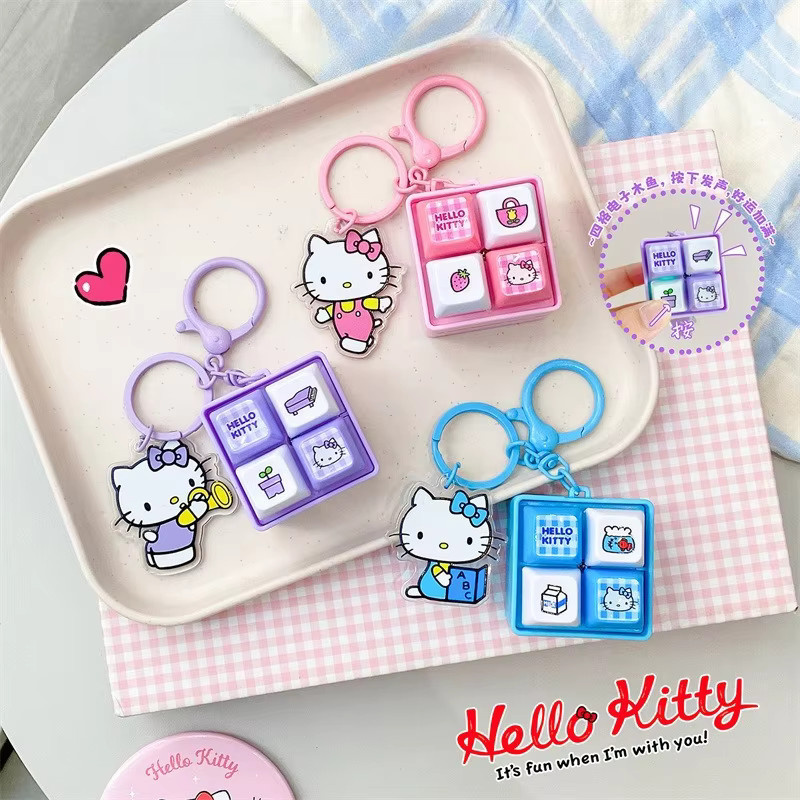 Sanrio Hello Kitty Kuromi, Elektronischer Knopf-Sound-Schlüsselanhänger - Bild 2