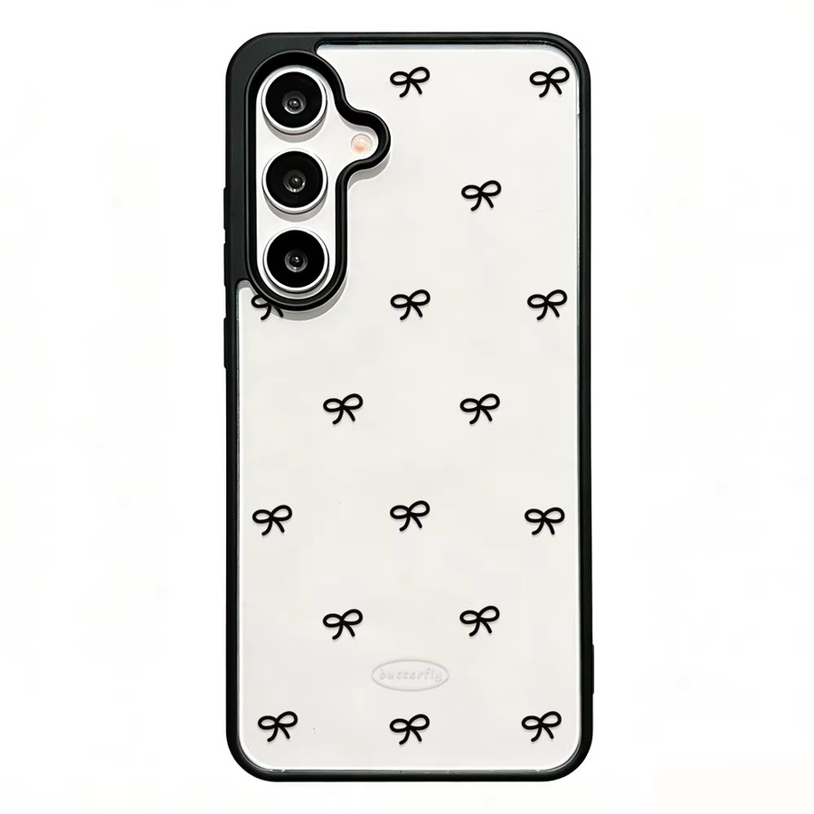 Schwarze Handyhülle mit Schleifen und Lanyard für Samsung Galaxy S26 Ultra, S25 Ultra, S24 FE, S23, A56 5G, A55, A54, A36, A17, A16, A07, A06 Case - Bild 6