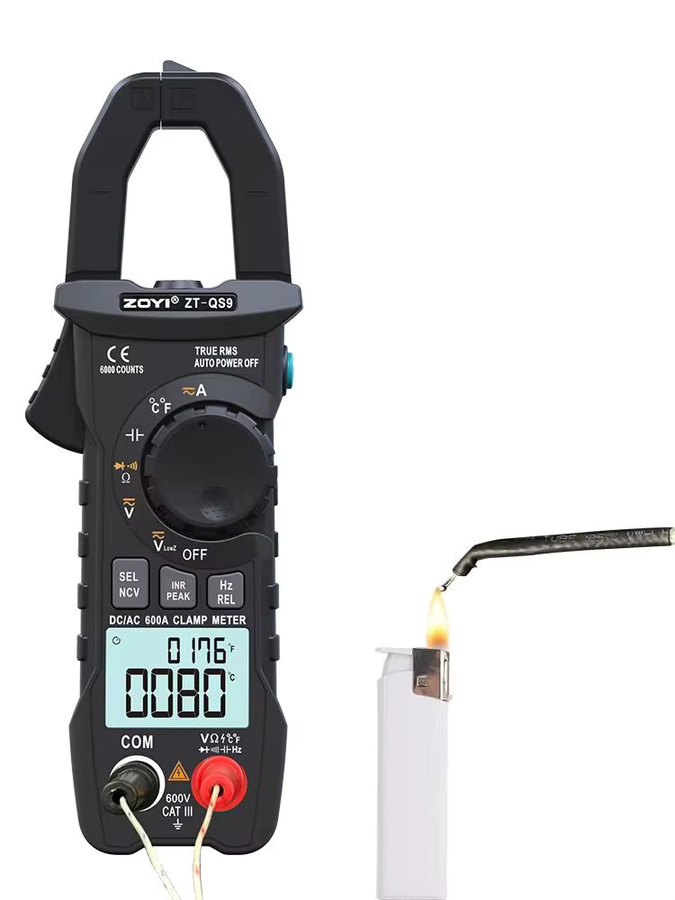 ZOYI ZT-QS9 Digitales Zangenamperemeter 600A mit AC/DC-Messung und intelligenter Anti-Burn-Funktion für Elektriker - Bild 4