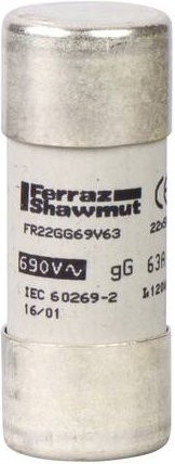 Schneider Electric DF2FN10 Sicherung, 10 Stück, Silber - Bild 1