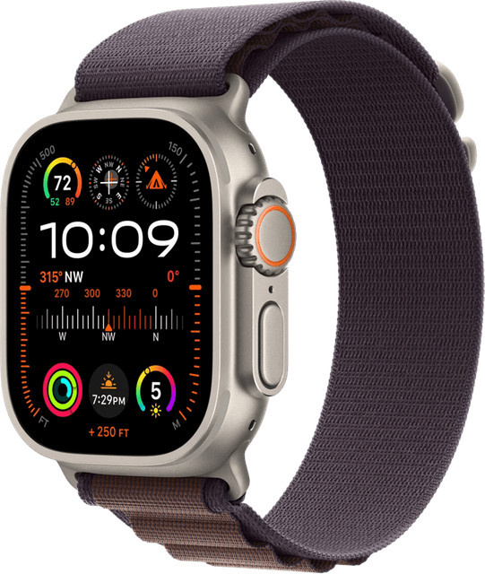 Apple Watch Ultra 2 Smartwatch mit Cellular und Wi-Fi, Titan, 49 mm, Schwarz/Silber/Grau/Purple - Bild 1