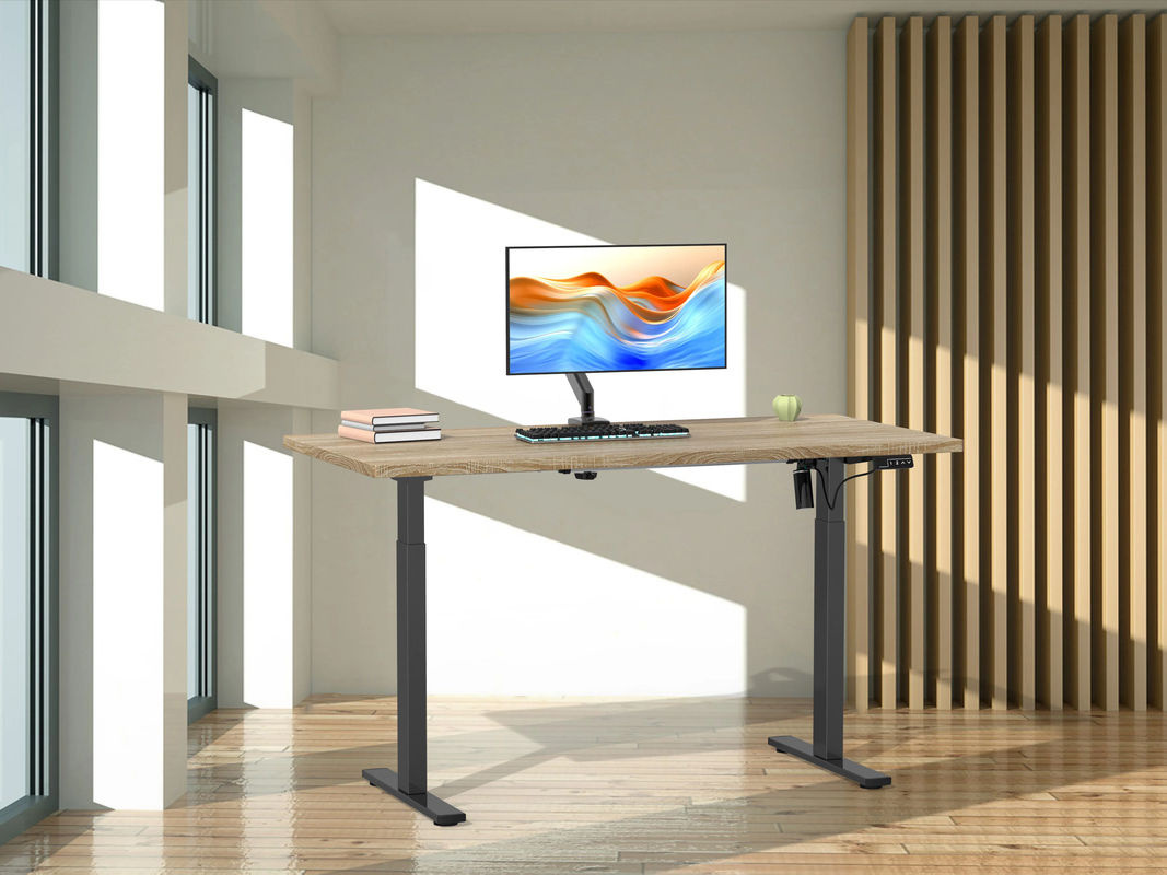 VCM Schreibtisch E-Lona höhenverstellbar in Sonoma-Eiche und Schwarz, B/T: 110 x 50 cm - Bild 4