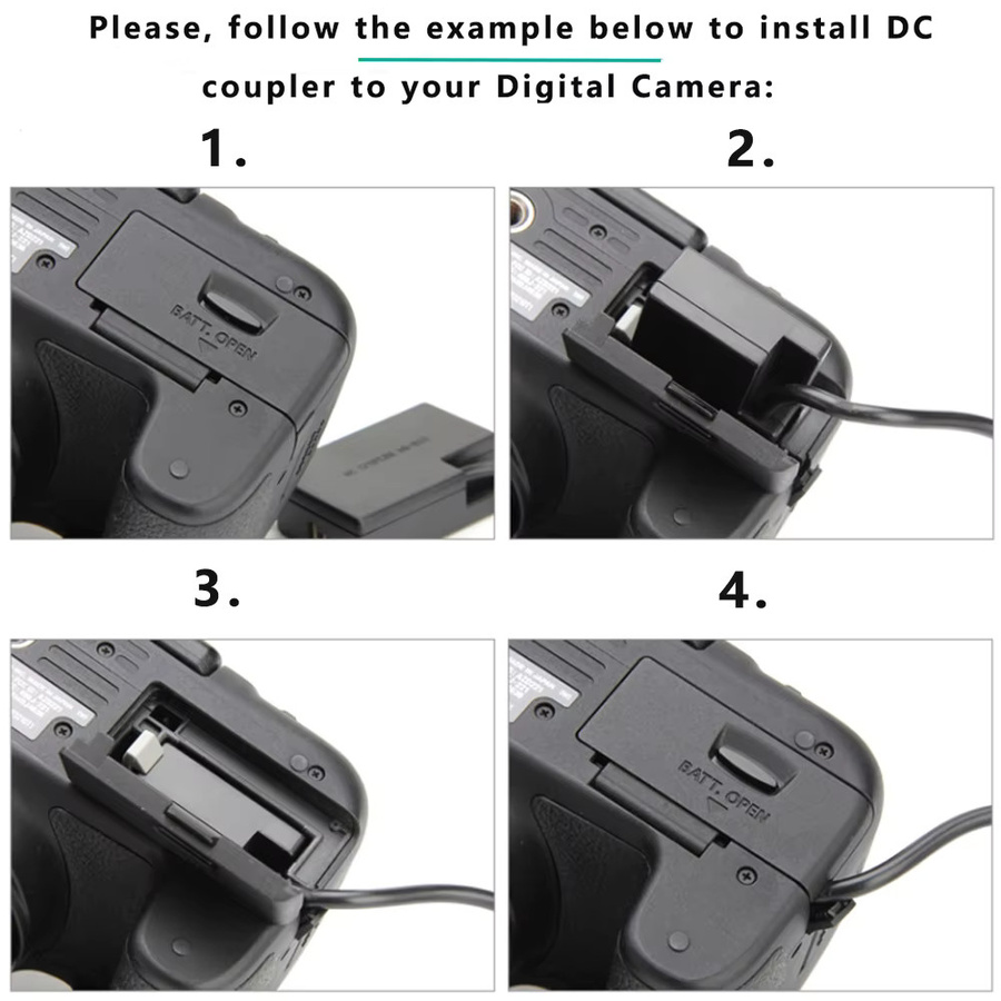 DR-E18 Dummy-Akku DC-Koppler mit halber Dekodierung für Canon LP-E17 Akkus, Farbe: Schwarz - Bild 5