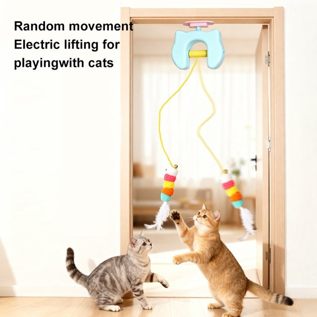 ZHUJI Intelligentes Hängendes Elektrisches Katzenspielzeug, mit 2 Seilen - Bild 1
