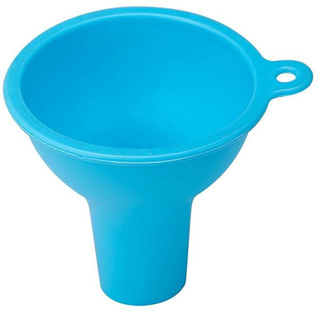 Multifunktionaler Silikon Trichter von Trend Aura in Blau mit weiter Öffnung für Milchpulver, Bohnen oder Öl - Bild 1