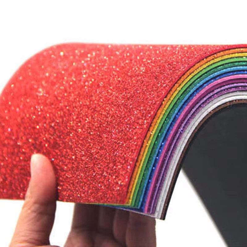 10 Beutel Glitzer-Schaumstoffpapier für DIY-Bastelarbeiten in Silber und Multicolour, 2 mm dick - Bild 2