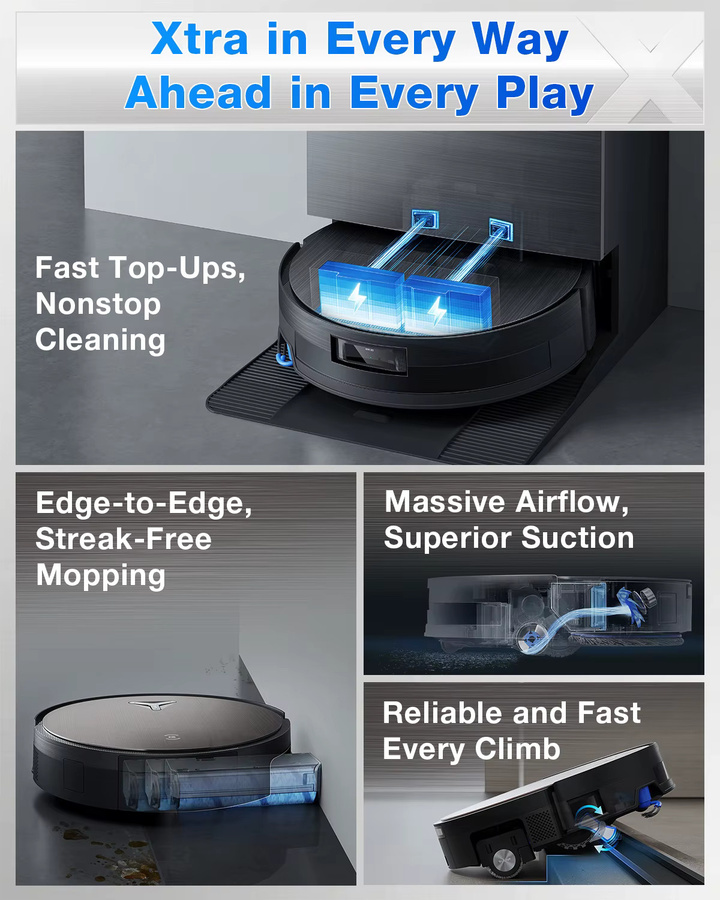 ECOVACS DEEBOT X11 PRO OMNI Kehrroboter-Staubsauger mit Saugmopp in Schwarz - Bild 4