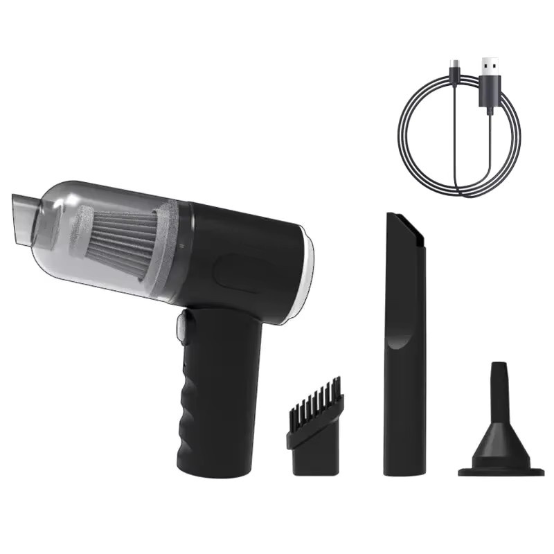 HAOYUNMA Kabelloser Mini-Autostaubsauger in Schwarz, tragbarer Nass- und Trockensauger mit USB-Ladefunktion für Auto und Haushalt - Bild 6