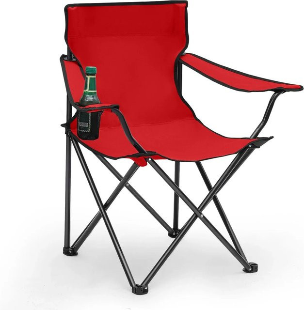 Sunula Campingstuhl Faltstuhl in Blau mit Getränkehalter und Tasche aus Oxford-Gewebe - Bild 1