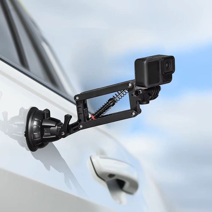 DJI OSMO Pocket 3 und Insta360 X4 Kamera Stabilisator mit Anti-Shake Z-Achse und Saugnapf-Halterung in Schwarz - Bild 5