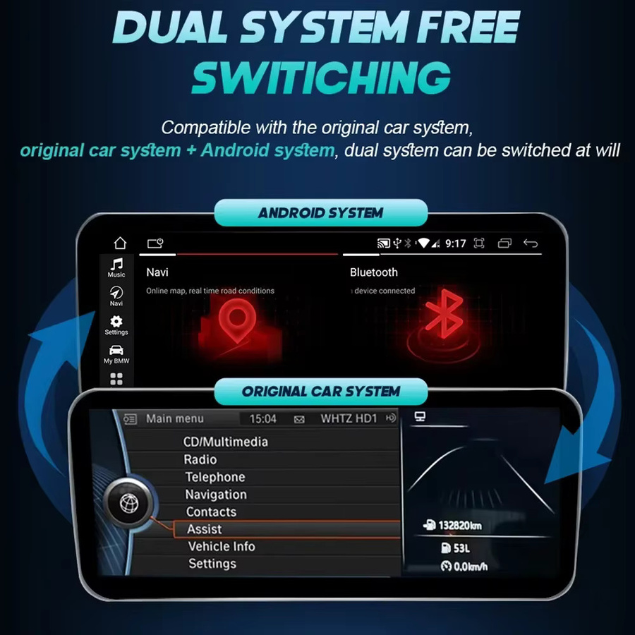 FAZY Android 14 Wireless Carplay Multimedia Autoradio mit Navi und DSP für BMW Z4 E89 E85 E86 2009-2016, Schwarz - Bild 2