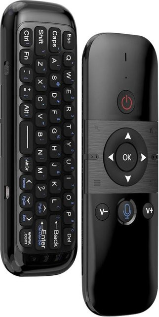 Bai Fen Bai-Digital 3C M8 Air Maus Fernbedienung mit 2,4G Mini Drahtlos-Tastatur, IR-Lernfunktion und Gyro-Sensor, Lithium-Batterie, Schwarz, für Android TV Box X96 - Bild 1