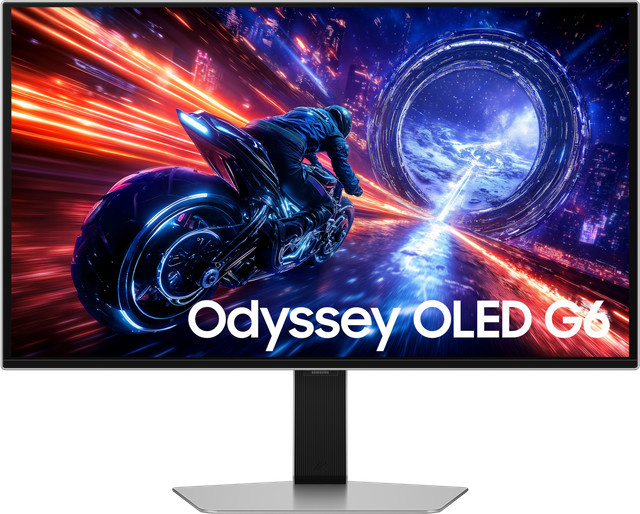 Samsung Odyssey G60SF OLED Gaming Monitor 27 Zoll QHD 500Hz Silber - Bild 1