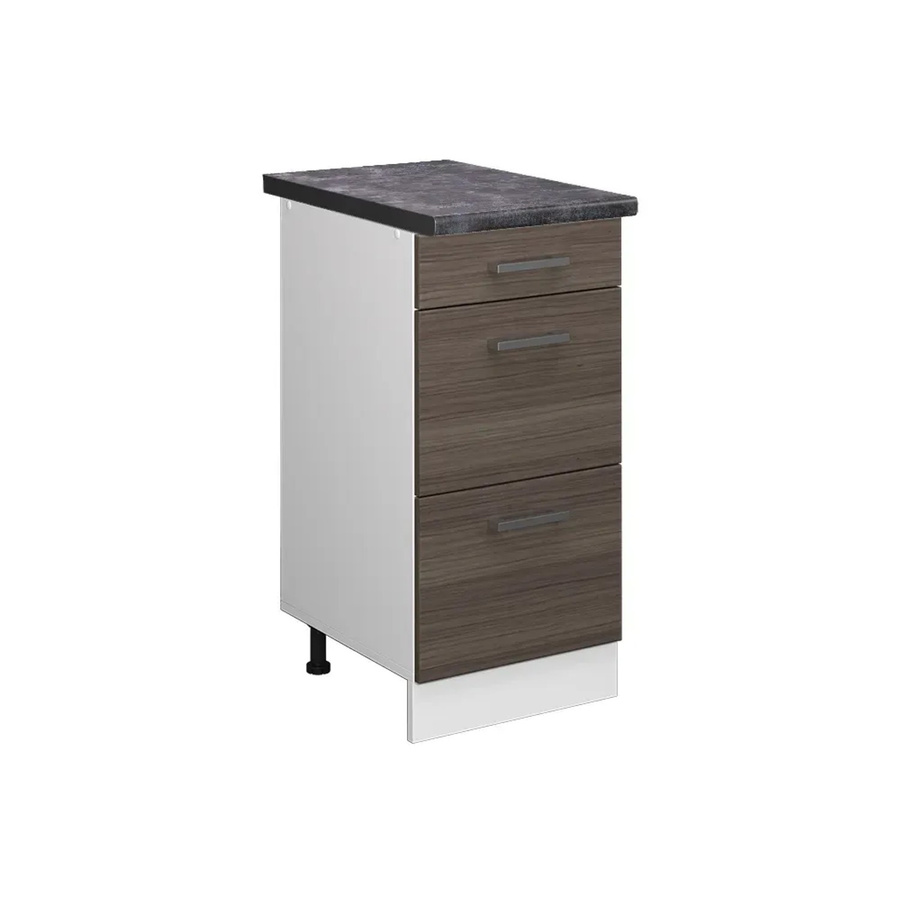 Vicco Küchenunterschrank R-Line in Grau/Weiß mit Schubladen und Türen, Breite: 40 cm, Tiefe: 60 cm, Höhe: 81,6 cm - Bild 2