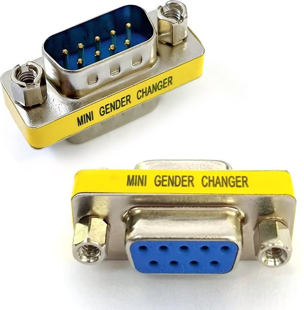 FRHY 2 Stück DB9 MINI Gender Changer RS232 zu VGA 9-Pin Adapter Set - Bild 1