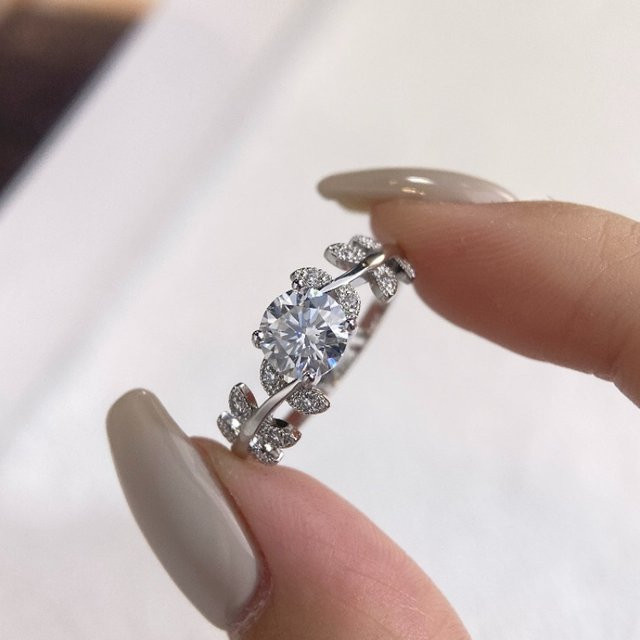 DWJ Ring, Moissanit, 925 Silber, Damen - Bild 1
