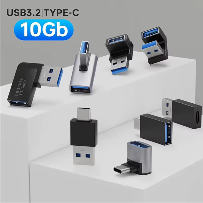 BSN USB 3.0 OTG Adapter mit 90 Grad Winkel, USB-C auf USB-A Konverter in Schwarz - Bild 2