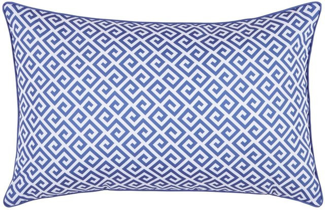 Pocoline Dekokissen Outdoor mit Greek-Mäander Grafik in Blau und Weiss, Rechteckig, B/H: 70 x 45 cm - Bild 1