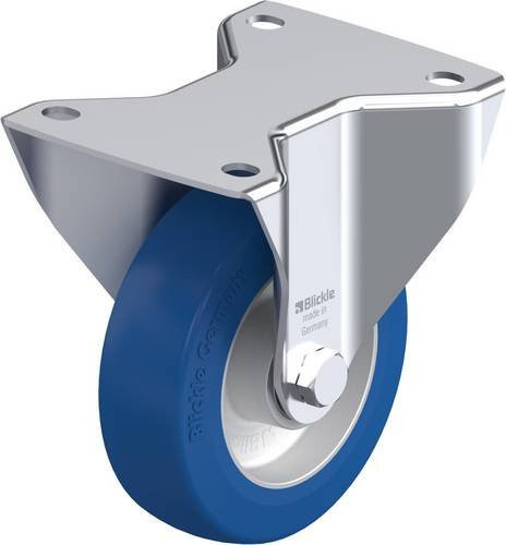 Blickle Bockrolle 742704 BK-ALBS 125K-3 in Blau und Silber mit 125mm Rad-Durchmesser und 350kg Tragfähigkeit - Bild 1