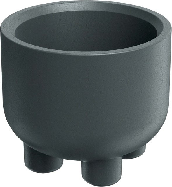Prosperplast Blumentopf Molta Round Foot in Graphit, Durchmesser: 40 cm, Höhe: 33 cm - Bild 1