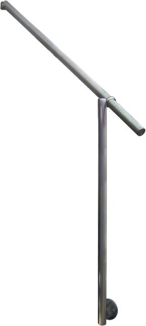 Treba Eingangsgeländer-Set GE3 aus Edelstahl in Silber für die seitliche Wandmontage, Höhe: 150 cm - Bild 1