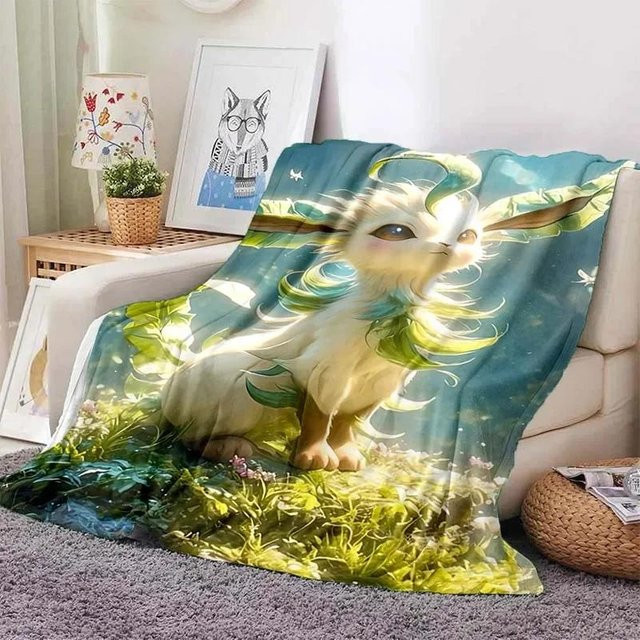 Pokémon Evoli Kuschelige Plüschdecke Grau B/B: 150 x 180 cm - Bild 1