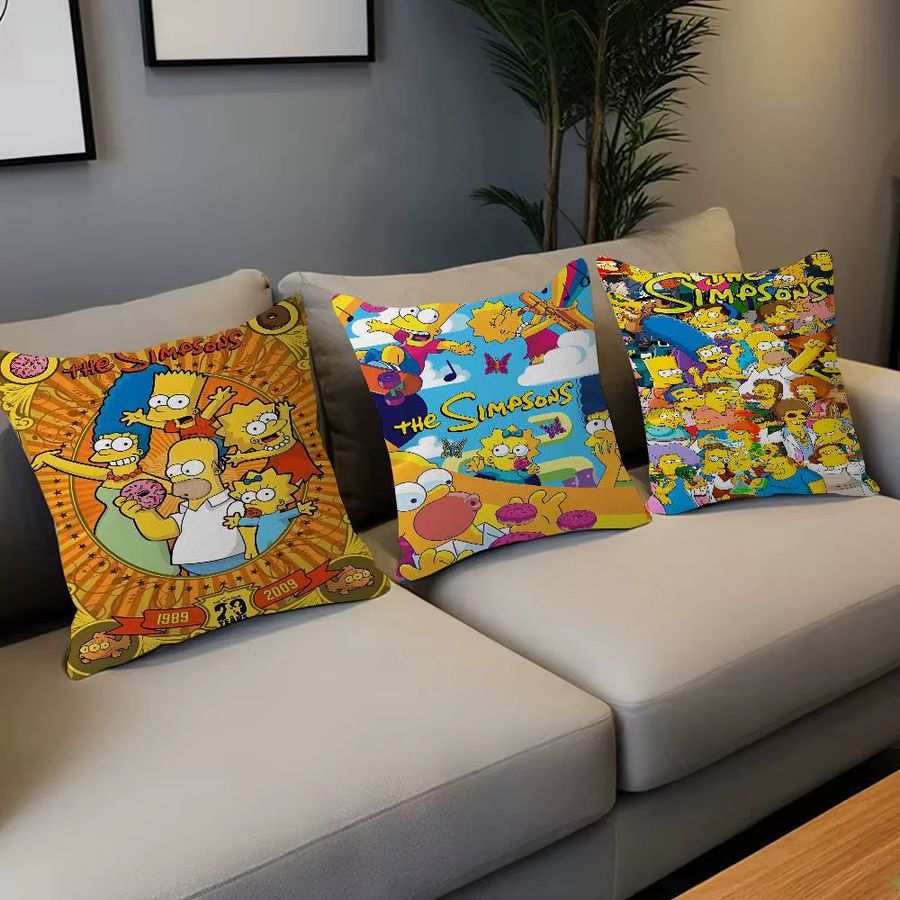 Simpsons Kissenbezug mit Cartoon-Design in Multicolor - Bild 3